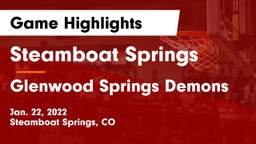 Steamboat Springs  vs Glenwood Springs  Demons Game Highlights - Jan. 22, 2022