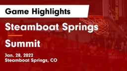 Steamboat Springs  vs Summit  Game Highlights - Jan. 28, 2022