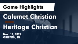 Calumet Christian  vs Heritage Christian  Game Highlights - Nov. 11, 2023
