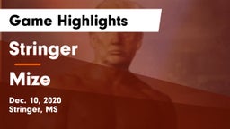 Stringer  vs Mize Game Highlights - Dec. 10, 2020