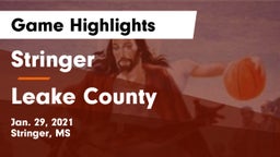 Stringer  vs Leake County  Game Highlights - Jan. 29, 2021
