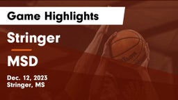 Stringer  vs MSD Game Highlights - Dec. 12, 2023