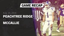 Recap: Peachtree Ridge  vs. McCallie  2016
