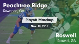 Matchup: Peachtree Ridge vs. Roswell  2016