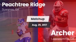 Matchup: Peachtree Ridge vs. Archer  2017