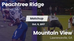 Matchup: Peachtree Ridge vs. Mountain View  2017