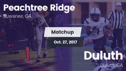 Matchup: Peachtree Ridge vs. Duluth  2017