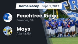 Recap: Peachtree Ridge  vs. Mays  2017