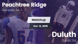 Matchup: Peachtree Ridge vs. Duluth  2018