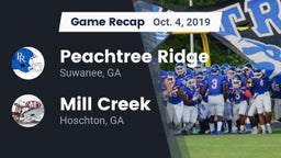 Recap: Peachtree Ridge  vs. Mill Creek  2019