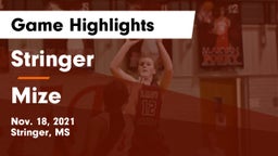 Stringer  vs Mize  Game Highlights - Nov. 18, 2021