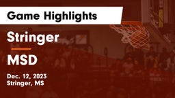 Stringer  vs MSD Game Highlights - Dec. 12, 2023