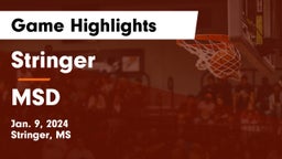 Stringer  vs MSD Game Highlights - Jan. 9, 2024