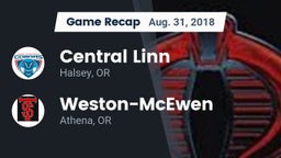 Recap: Central Linn  vs. Weston-McEwen  2018