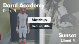 Matchup: Doral Academy vs. Sunset  2016