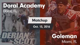 Matchup: Doral Academy vs. Goleman  2016