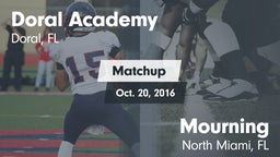Matchup: Doral Academy vs. Mourning  2016