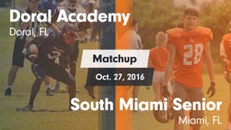 Matchup: Doral Academy vs. South Miami Senior  2016