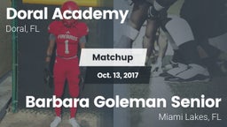 Matchup: Doral Academy vs. Barbara Goleman Senior  2017