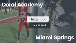 Matchup: Doral Academy vs. Miami Springs 2018