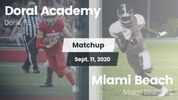 Matchup: Doral Academy vs. Miami Beach  2020