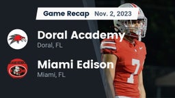 Recap: Doral Academy  vs. Miami Edison  2023