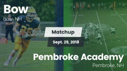 Matchup: Bow vs. Pembroke Academy 2018