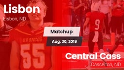 Matchup: Lisbon vs. Central Cass  2019