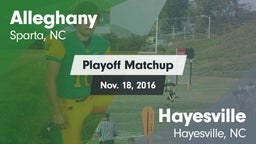 Matchup: Alleghany vs. Hayesville 2016