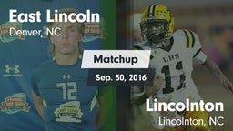 Matchup: East Lincoln vs. Lincolnton  2016