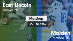 Matchup: East Lincoln vs. Maiden  2016