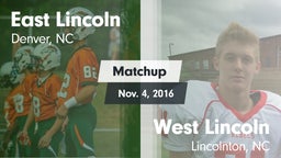 Matchup: East Lincoln vs. West Lincoln  2016