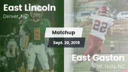 Matchup: East Lincoln vs. East Gaston  2019
