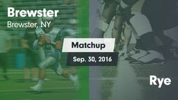 Matchup: Brewster vs. Rye  2016