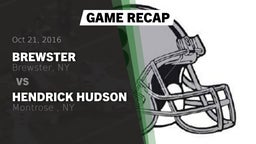 Recap: Brewster  vs. Hendrick Hudson  2016