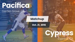 Matchup: Pacifica vs. Cypress  2016