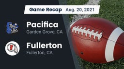Recap: Pacifica  vs. Fullerton  2021
