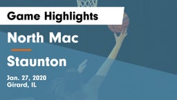 North Mac  vs Staunton Game Highlights - Jan. 27, 2020