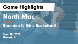 North Mac  vs Staunton IL Girls Basketball Game Highlights - Jan. 18, 2022