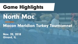 North Mac  vs Macon Meridian Turkey Tournamnet Game Highlights - Nov. 20, 2018