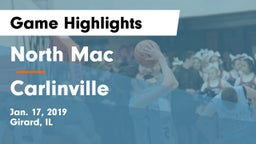 North Mac  vs Carlinville  Game Highlights - Jan. 17, 2019