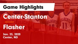 Center-Stanton  vs Flasher  Game Highlights - Jan. 23, 2020