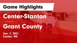Center-Stanton  vs Grant County Game Highlights - Jan. 7, 2021