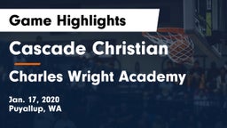 Cascade Christian  vs Charles Wright Academy Game Highlights - Jan. 17, 2020