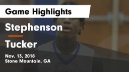 Stephenson  vs Tucker  Game Highlights - Nov. 13, 2018