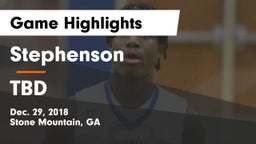 Stephenson  vs TBD Game Highlights - Dec. 29, 2018