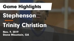 Stephenson  vs Trinity Christian  Game Highlights - Nov. 9, 2019