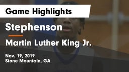 Stephenson  vs Martin Luther King Jr.  Game Highlights - Nov. 19, 2019