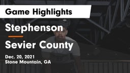 Stephenson  vs Sevier County  Game Highlights - Dec. 20, 2021