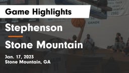 Stephenson  vs Stone Mountain   Game Highlights - Jan. 17, 2023